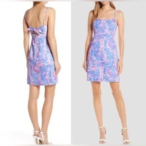 LILLY PULITZER Shelli Stretch Dress in Coastal Blue Maybe Gator